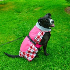 Alpine All-Weather Dog Coat (Size: X-Small, Color: Raspberry Plaid)