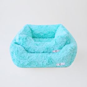 Cuddle Dog Bed Collection (Size: S, Color Option: Aquamarine)