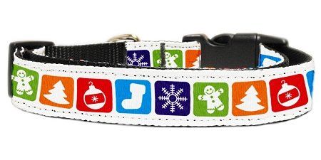 Classic Christmas Nylon and Ribbon Collars (Option: Small)