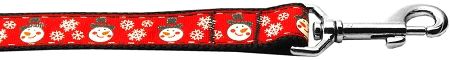 Snowmen Nylon Dog Leash (Option: 5/8 inch wide 6ft Long)