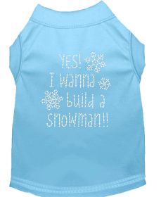 Yes! I want to build a Snowman Rhinestone Dog Shirt (Option: Baby BlueXS)