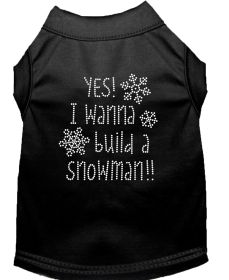 Yes! I want to build a Snowman Rhinestone Dog Shirt (Option: Black XS)