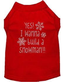 Yes! I want to build a Snowman Rhinestone Dog Shirt (Option: Red XS)