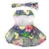 Blue Lagoon Hawaiian Hibiscus Dog Dress