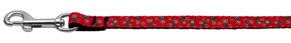 Christmas Trees Nylon and Ribbon Collars 3/8'' wide x 6' Leash (Option: )