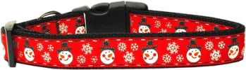 Snowmen Nylon Dog Collar