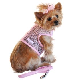 Cool Mesh Dog Harness (Size: X-Small, Color: Solid Pink)