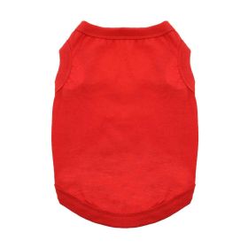 100% Cotton Dog Tanks (Size: X-Small, Color: Flame Scarlet Red)