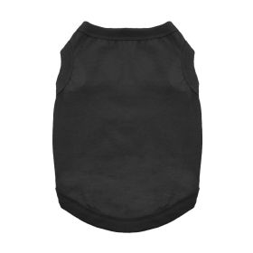 100% Cotton Dog Tanks (Size: X-Small, Color: Jet Black)