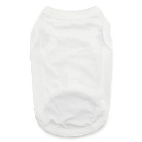 100% Cotton Dog Tanks (Size: X-Small, Color: White)