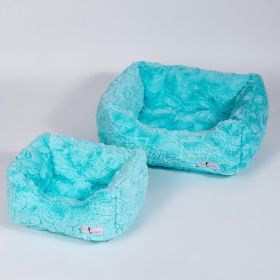 Cuddle Dog Bed Collection (Size: L, Color Option: Aquamarine)