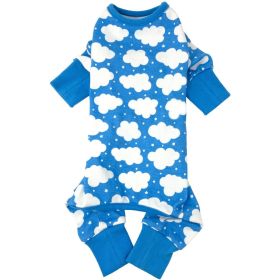 CuddlePup Dog Pajamas (Size: X-Small, Color: Fluffy Clouds Blue)