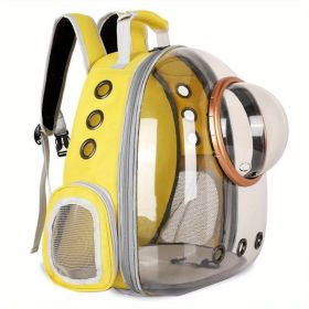 Stylish Pet Carrier Backpack, Space Capsule Bubble Pet Backpack Carrier Pod (Option: colorYellow)