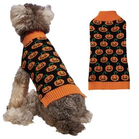 Halloween Pumpkin Dog Knitted soft Activity Costume (Color: Pumpkin, Color / Size: XS)