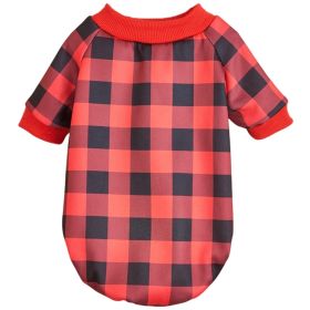 Warm Fleece Dog Clothing Classic Plaid Patchwork Dog and Cat Hoodies (Option: TypeRedcheckS)