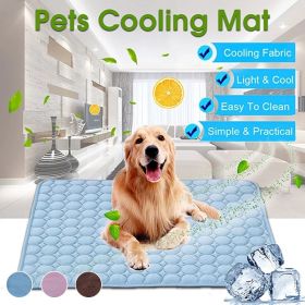 Dog Mat Cooling Summer Pad Mat For Dogs Cat Blanket Sofa Breathable Pet Dog Bed Summer Washable For Small Medium Large Dogs Car (Color: mesh cloth blue, Color / Size: XS 40x30 cm)