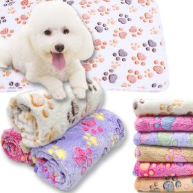 Soft and Fluffy High Quality Pet Blanket Cute Cartoon Pattern Pet Mat Warm and Comfortable Blanket for Cat and Dogs Pet Supplies (Color: Leather pink stars, Color / Size: middle puppie76X52cm)