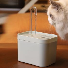 Cat Water Fountain Auto Filter USB Electric Mute Cat Drinker Bowl 1.5L Recirculate Filtring Drinker for Cats Pet Water Dispenser (Color: White, Color / Size: US Plug)