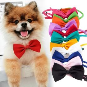 Dogs Accessories Pet Kawaii Dog Cat Necklace Adjustable Strap for Cat Collar Pet Dog Bow Tie Puppy Bow Ties Dog Pet Supplies (Option: ColorCyan)