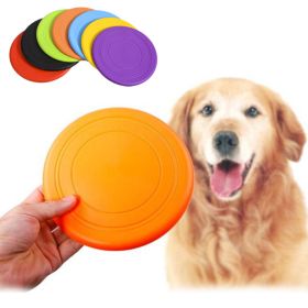 7 Colors Puppy Medium Dog Flying Disk Safety TPR Pet Interactive Toys for Large Dogs Golden Retriever Shepherd Training Supplies (Color: Green, Color / Size: Diameter 17cm)