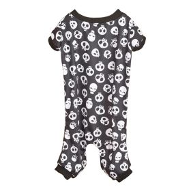 Pet Dog Halloween Cosplay Skeleton Pattern Four-Legged Costume (Option: TypeBlack and whiteL)