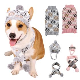 Autumn-Winter Vintage Jacquard Dog Sweater for Pete’s (Option: TypePink sweaterXS)