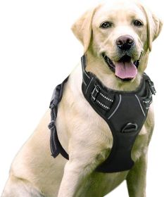 Dog Harness; No-Pull Pet Harness with 2 Leash Clips; Adjustable Soft Padded Dog Vest; Reflective No-Choke Pet Oxford Vest with Easy Control Handle for (Color: Baby Blue, Color / Size: X-Large)