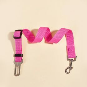 Adjustable Pet Safety Belt Leash; Dog Car Seat Belt For Dogs & Cats Outdoor Travelling (Color: Pink, Color / Size: 72)