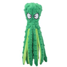 1 Piece Pet Squeak Toys Cartoon Octopus Shape Toy Pet Anxiety Relief Calming Aid Toy For Cats Dogs (Option: ColorGreen)