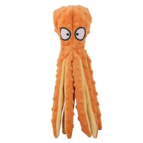 1 Piece Pet Squeak Toys Cartoon Octopus Shape Toy Pet Anxiety Relief Calming Aid Toy For Cats Dogs (Option: colorOrange)