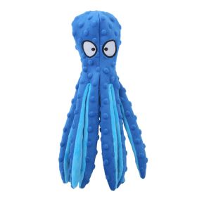 1 Piece Pet Squeak Toys Cartoon Octopus Shape Toy Pet Anxiety Relief Calming Aid Toy For Cats Dogs (Option: colorblue)