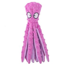 1 Piece Pet Squeak Toys Cartoon Octopus Shape Toy Pet Anxiety Relief Calming Aid Toy For Cats Dogs (Option: ColorPurple)