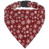 Snowflake Christmas Pet Collar Santa Bow Tie Bandana Collar w/ Adjustable Buckle For Dogs And Cats