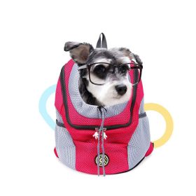 Pet Outing Backpack (Color: Rose Red, Color / Size: S)