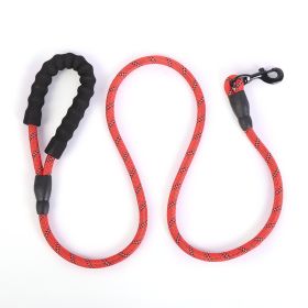 Strong Nylon Braided Dog Leash ; Pet Training Running Rope; Pet Supplies Pet Leash (Color: Red, Color / Size: S)