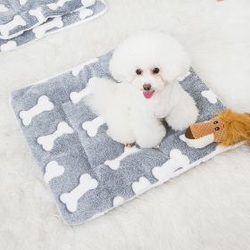 1pc Pet Bed Mat; Thickened Cat And Dog Sleeping Pad; Warm Double-sided Blanket Kennel (Option: SIZEM)