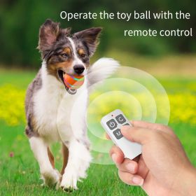 Interactive Dog Chew Toy Ball; Dog Balls Toy; USB Rechargeable Electric Pet Toy With LED Light (Option: colorYellow)