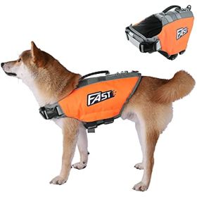 Dog Life Jacket; Reflective Dog Safety Vest Adjustable Pet Life Preserver with Strong Buoyancy and Durable Rescue Handle for Swimming; Surfing; Boatin (Color / Size: large)