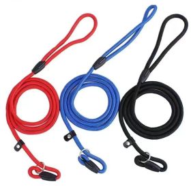 Durable Dog Slip Rope Leash With Strong Slip Lead; Adjustable Pet Slipknot Nylon Leash For Dogs (Color: Blue, Color / Size: L - Diameter 1.0cm)