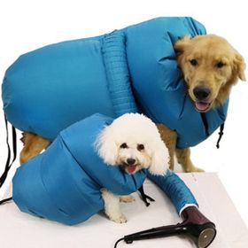 Dog Drying Coat; Pet Drying Bag Use With Dog Blower Grooming Dryer; Protable Fast Easy Blower (Option: SIZEM)