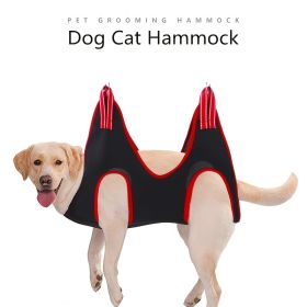 Pet Grooming Hammock For Dog & Cat; Cat Hammock Restraint Bag For Bathing Trimming Nail Clipping (Color: Red, Color / Size: M)