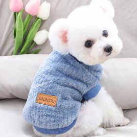 Pet Sweater; Warm Winter Plush Dog Sweater Knitwear Cat Vest; For Small & Medium Dogs (Color: Emerald, Color / Size: L)