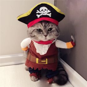 Funny Pet Clothes Pirate Dog Cat Costume Suit (Option: SIZES)