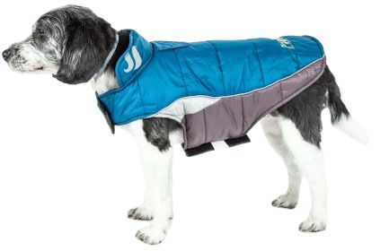 Helios Hurricane-Waded Plush 3M Reflective Dog Coat w/ Blackshark technology (Option: SizeSmall)