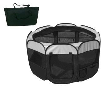 All-Terrain' Lightweight Easy Folding Wire-Framed Collapsible Travel Pet Playpen (Option: SizeMedium)