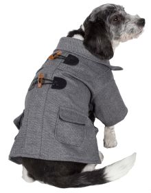 Military Static Rivited Fashion Collared Wool Pet Coat (Color / Size: small)