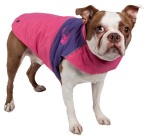 Touchdog Lightning-Shield Waterproof 2-in-1 Convertible Dog Jacket w/ Blackshark technology (Option: SizeSmall)