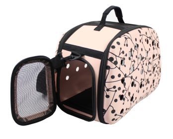 Narrow Shelled Perforated Lightweight Collapsible Military Grade Transportable Designer Pet Carrier (Option: SKUB54PKMD)