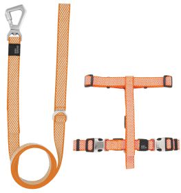 Pet Life 'Escapade' Outdoor Series 2-in-1 Convertible Dog Leash and Harness (Color: Orange, Color / Size: small)