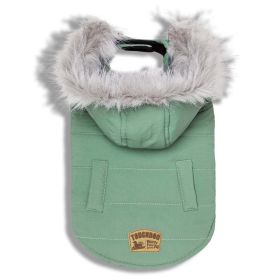 Touchdog 'Eskimo-Swag' Duck-Down Parka Dog Coat (Color: Mint Green, Color / Size: X-Small)